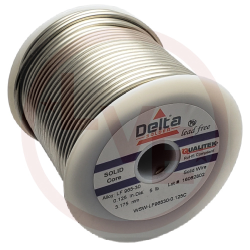 QUALITEK WSW-LF96530-125C-5LB SOLDER SAC305 .125"DIA LEAD FREE SOLID WIRE 5LB SPOOL
