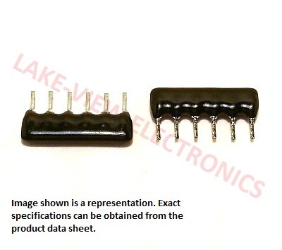 XICON 264-3.3K/1000-RC RESISTOR NETWORK 3.3K OHM 6P5R 2% SIP