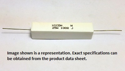 XICON CR25-100-RC 100 OHM 25W 5% AX CEMENT RESISTOR BULK