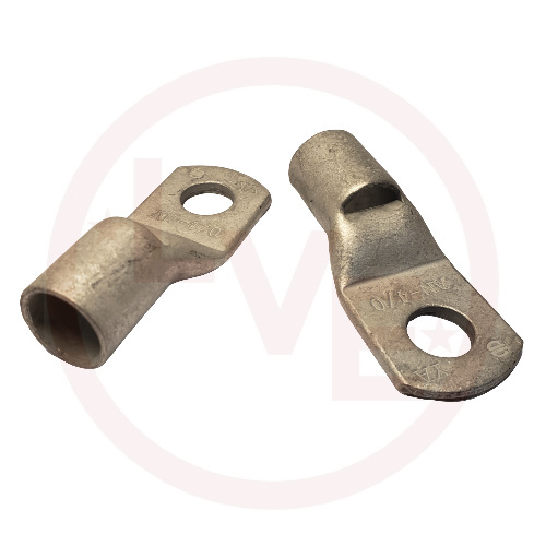 BURNDY YAV28L12 TERMINAL RING 4/0 AWG 1/2" STUD NON INSULATED TIN PLATED