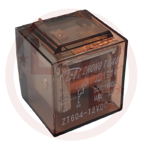 NZE ZT604-12V-C-G-60A RELAY 12VDC 60A SPDT-NO 5-TERMINAL AUTOMOTIVE