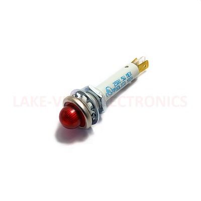 SOLICO 6452-3-11-40510 INDICATOR 250V RED NEON PANEL MOUNT .187 TABS