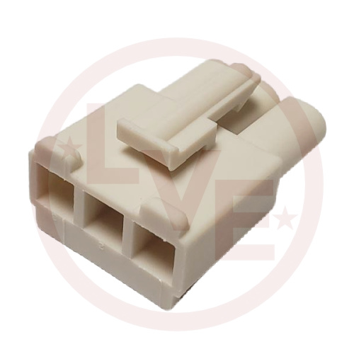 CONNECTOR PIN &amp; SOCKET 3 POS RECEPTACLE WHITE HSG .093
