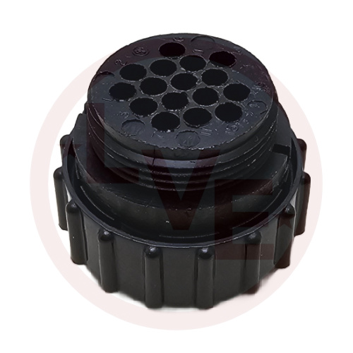 AMP 206037-1 CONNECTOR 16 POS PLUG HSG CPC SIZE 17 BLACK