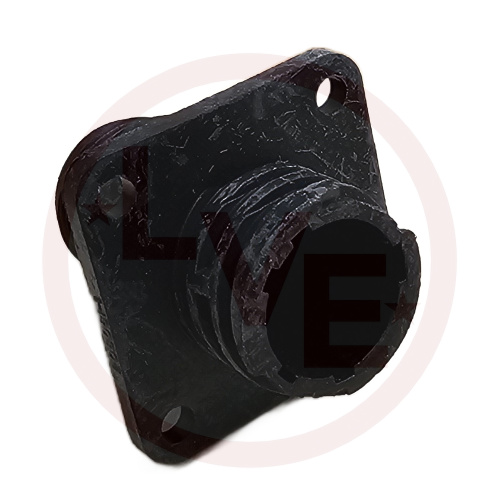 AMP 206061-1 CONNECTOR 4 POS RECEPTACLE HSG CPC SIZE 11 SQUARE FLANGE PNL MNT BLACK