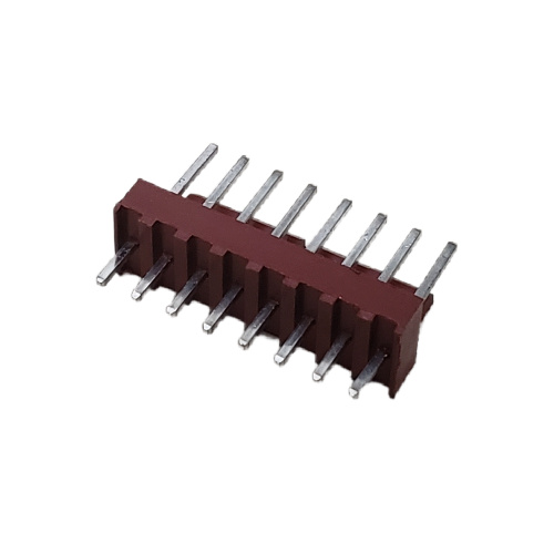 CONNECTOR SOLID HEADER 8 POS VERTICAL RED BODY .100P