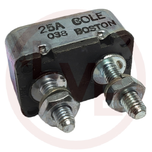 CIRCUIT BREAKER 25A 12VDC METAL CHASSIS MOUNT