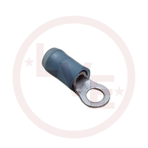 TERMINAL RING 16-14 AWG #6 STUD INSULATED BLUE NYLON
