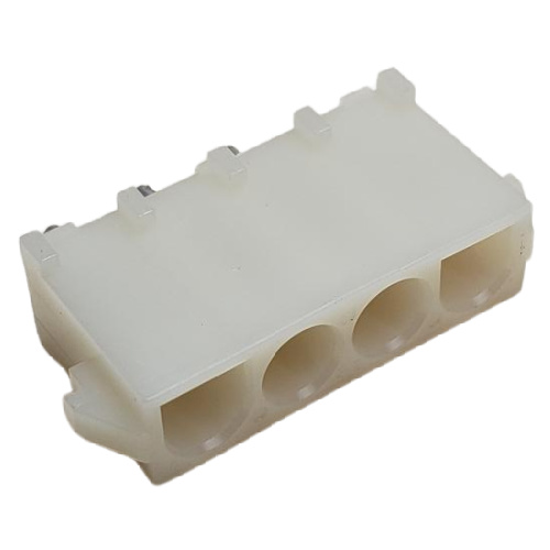 CONNECTOR HEADER 4 POS THROUGH HOLE UNIVERSAL MATE-N-LOK .250"P NATURAL