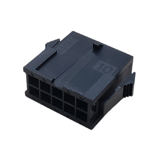 MOLEX 43020-1000 CONNECTOR HEADER 10 POS DUAL ROW MICRO-FIT 3.0 MALE PLUG HSG .118P