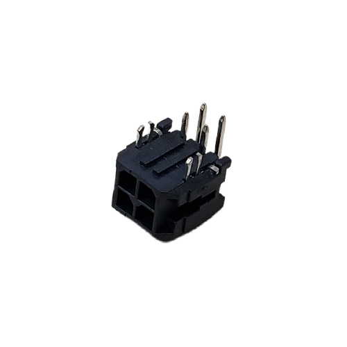 CONNECTOR HEADER 4 POS RIGHT ANGLE DUAL ROW RECEPTACLE HSG .118P
