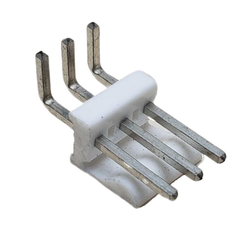 CONNECTOR HEADER 3 POS RIGHT ANGLE .156"P W/FRICTION LOCK NATURAL