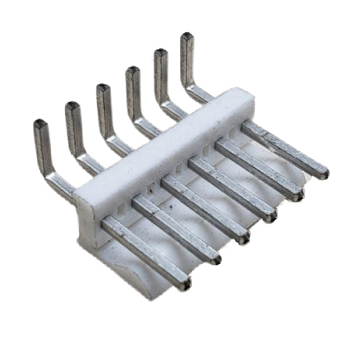 CONNECTOR HEADER 6 POS RIGHT ANGLE .156"P W/FRICTION LOCK NATURAL