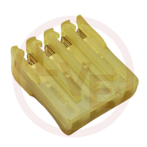 AMP 640427-4 TERMINAL HEADER 4 POS RECEPTACLE 18 AWG .156"P MTA-156 YELLOW