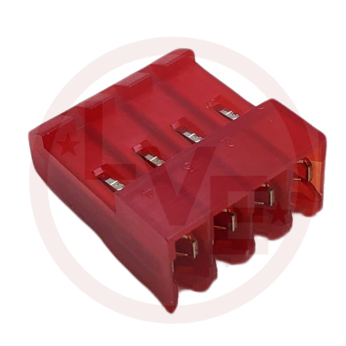 TERMINAL HEADER 4 POS RECEPTACLE 18 AWG .156"P MTA-156 RED