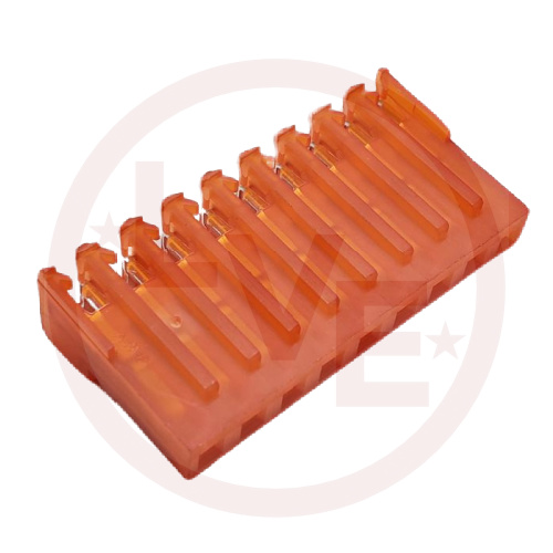 AMP 640431-9 TERMINAL HEADER 9 POS RECEPTACLE 18 AWG .156"P MTA-156 ORANGE