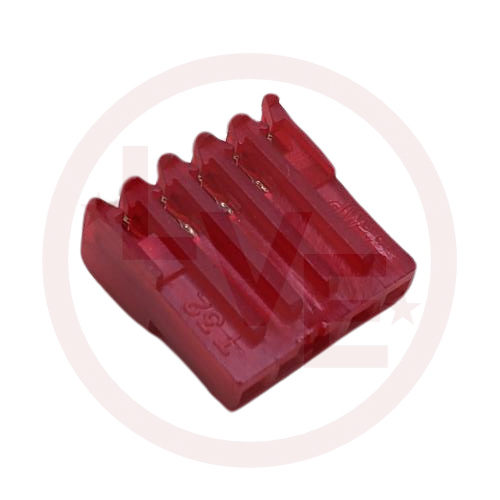 AMP 640440-5 TERMINAL HEADER 5 POS RECEPTACLE 22 AWG .100"P MTA-100 RED