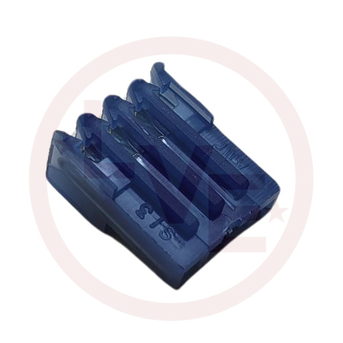 AMP 640442-4 TERMINAL HEADER 4 POS RECEPTACLE 26 AWG .100"P MTA-100 BLUE