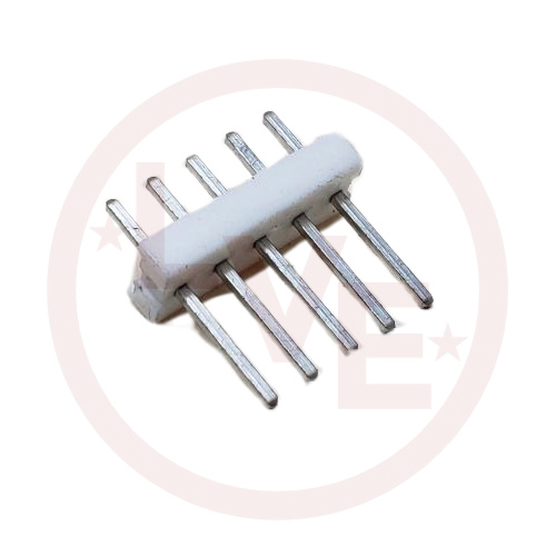 CONNECTOR HEADER 5 POS MALE VERTICAL THROUGH HOLE .100"P TIN NATURAL
