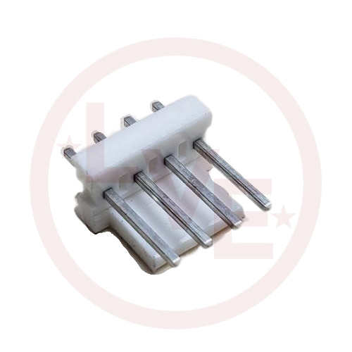 CONNECTOR HEADER 4 POS MALE VERTICAL THROUGH HOLE .100"P TIN NATURAL