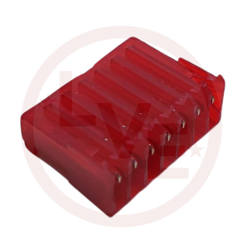 AMP 643813-7 CONNECTOR RECEPTACLE 7 POS RIGHT ANGLE 22AWG RED MTA-102
