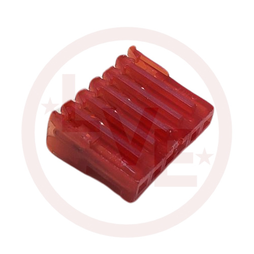 TE CONN 644702-6 CONNECTOR RECEPTACLE 6 POS IDC 22 AWG MTA-100 RED