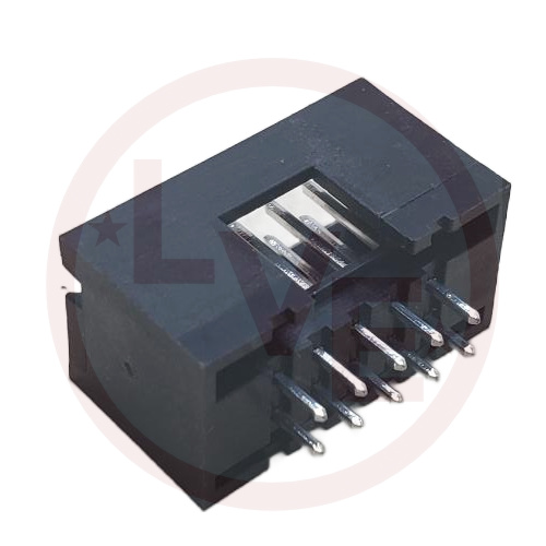 CONNECTOR HEADER 10 POS MALE VERTICAL BLACK .100"P TIN