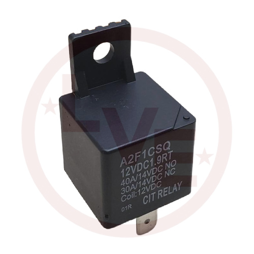 CIT A2F1CSQ12VDC1.9RT RELAY 12VDC 40A SPDT SEALED W/RESISTOR 5-TERM Q.C.