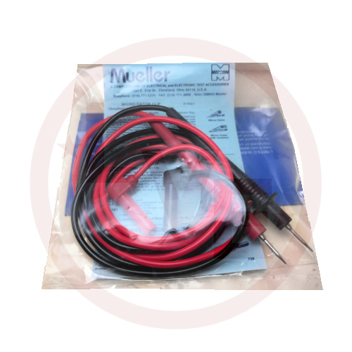 TEST LEAD RIGHT ANGLE BANANA PLUG TO PROBE 48" BLACK