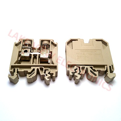 CONTA CLIP 1050.2 TERMINAL BLOCK 2POS TS 32/35 DIN RAIL MOUNT BEIGE