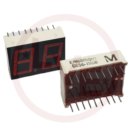 KINGBRIGHT DC56-11IDB LED DISPLAY RED DIFFUSED 2 DIGIT .56"