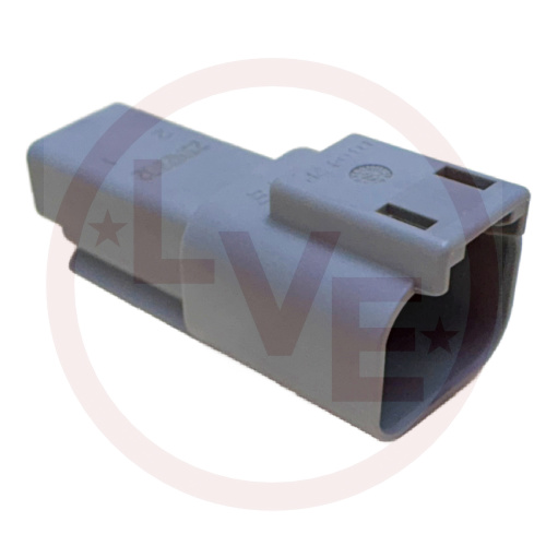CONNECTOR 2 POS RECEPTACLE HOUSING GRAY