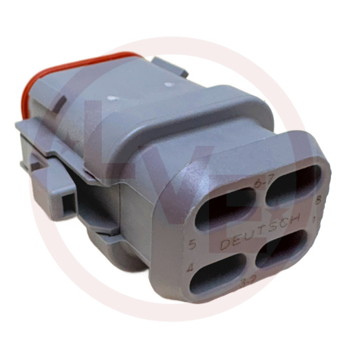 DEUTSCH DT06-08SA-E008 CONNECTOR 8 POS PLUG HOUSING GRAY