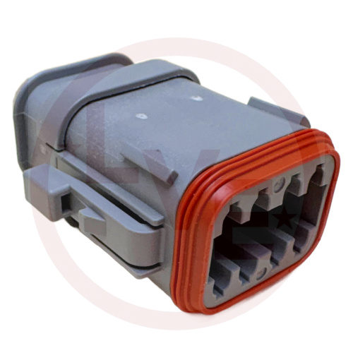 CONNECTOR 8 POS PLUG HOUSING GRAY