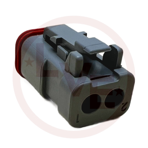 CONNECTOR 2 POS PLUG HOUSING GRAY