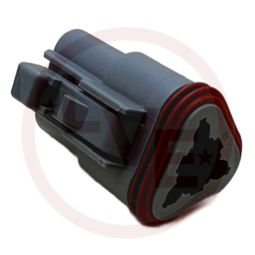 CONNECTOR 3 POS PLUG HOUSING GRAY