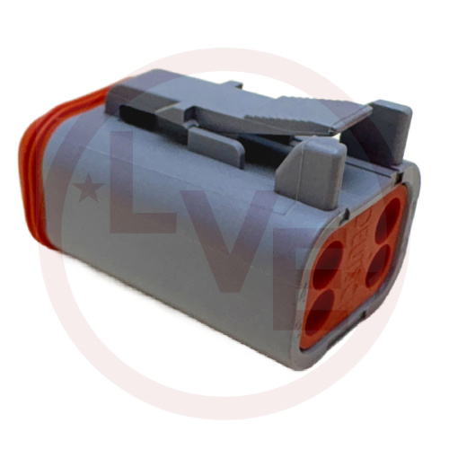 CONNECTOR 4 POS PLUG HOUSING GRAY
