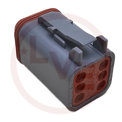 CONNECTOR 6 POS SOCKET PLUG HSG GRAY