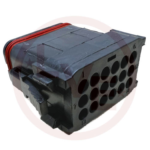 CONNECTOR 18 POS 20-14AWG PLUG HOUSING BLACK