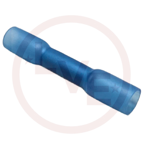 CHS KY-2 TERMINAL BUTT SPLICE 16-14 AWG FULLY INSULATED BLUE HEAT SHRINK