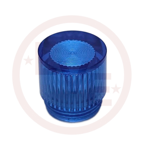 INDICATOR LENS CAP TRANSPARENT FLAT TOP BLUE