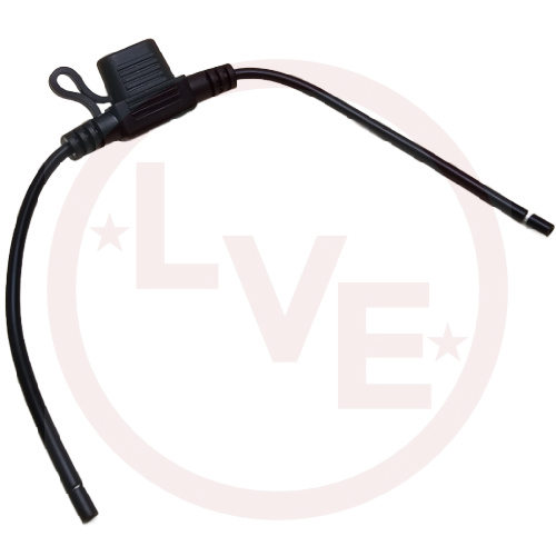 FUSEHOLDER IN-LINE W/CAP 20A 58VDC BLACK BODY