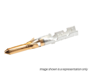 TERMINAL MALE PIN 30-24 AWG .062 DIA GOLD TAPE AND REEL