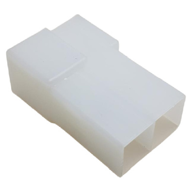 CONNECTOR 2 POS MALE TAB HOUSING NATURAL .250"P