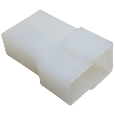 CONNECTOR 2 POS MALE TAB HOUSING NATURAL .250"P