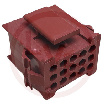 CONNECTOR 15 POS RECPTACLE HSG .165"P RED