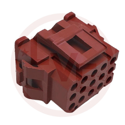 CONNECTOR 15 POS PLUG HSG .165"P RED