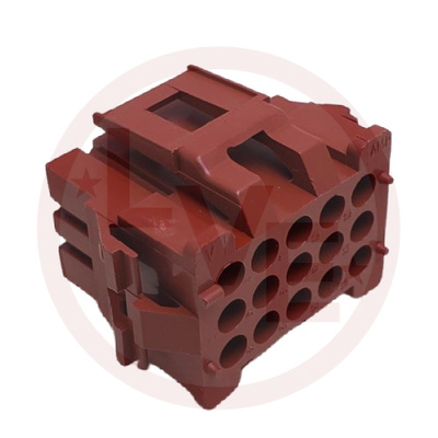 CONNECTOR 15 POS PLUG HSG .165"P RED