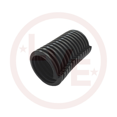 LOOM 1-1/4&quot; NYLON W/GRAY STRIPE SLIT BLACK