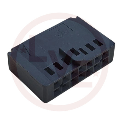 AMP 102387-2 CONNECTOR HEADER 14 POS .100" RECEPTACLEP HOUSING BLACK